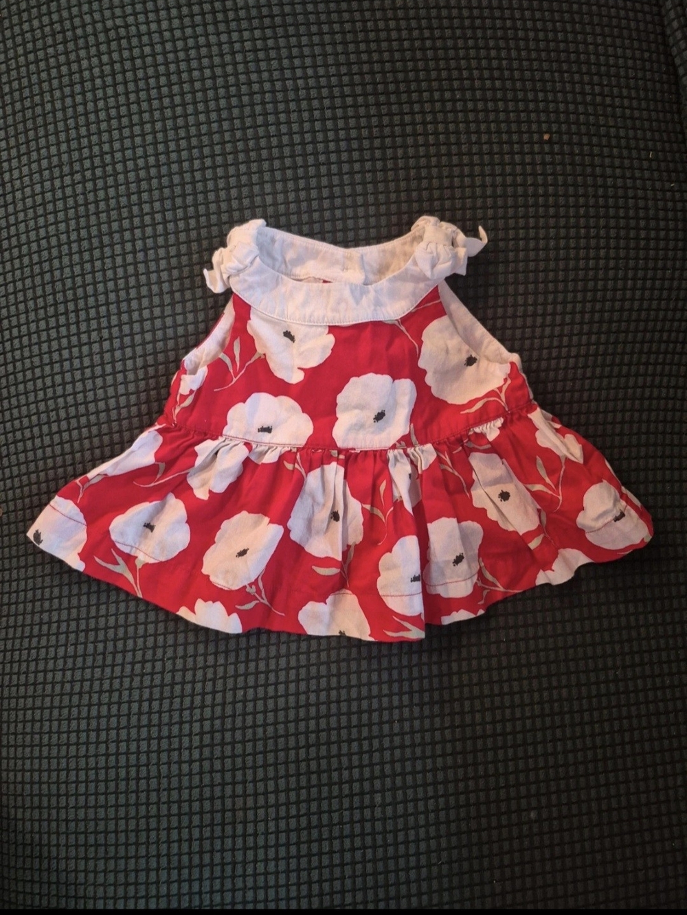 Janie and Jack Red Floral Ruffle Halter Top